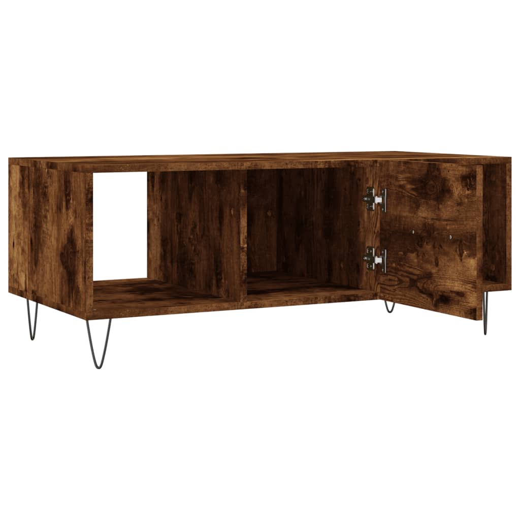 vidaXL Couchtisch Räuchereiche 102x50x40 cm Holzwerkstoff