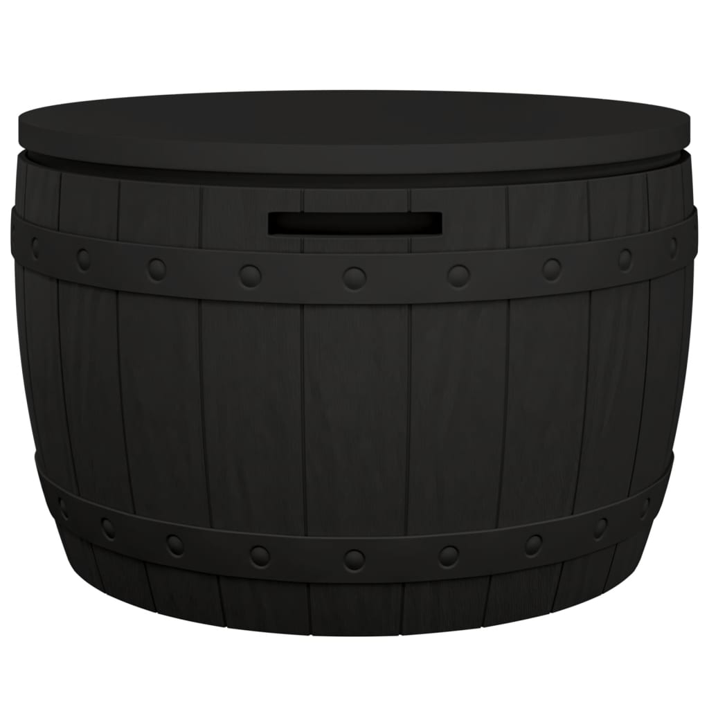 vidaXL 3-in-1 Gartenbox Schwarz Polypropylen