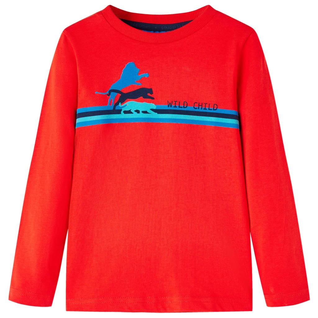 Kinder-Langarmshirt Rot 104