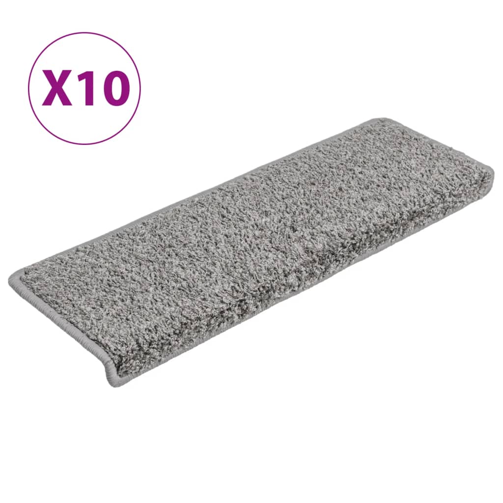 vidaXL Stufenmatten 10 Stk. 65x21x4 cm Grau