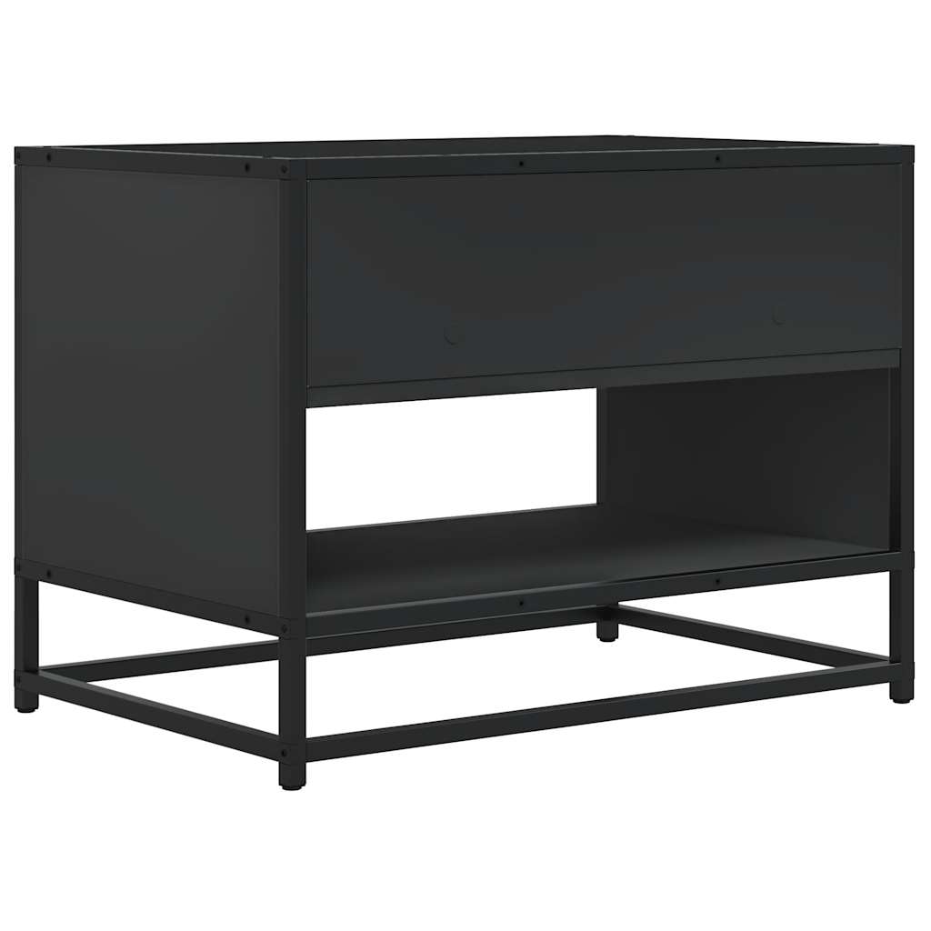 vidaXL TV-Schrank Schwarz 61x40x46 cm Holzwerkstoff und Metall