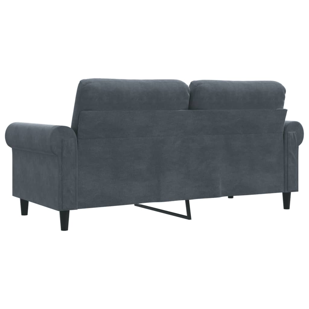 vidaXL 2-Sitzer-Sofa Dunkelgrau 140 cm Samt