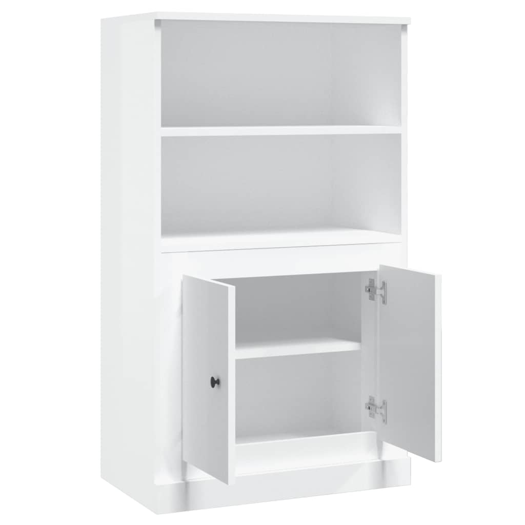 vidaXL Highboard Hochglanz-Weiß 60x35,5x103,5 cm Holzwerkstoff