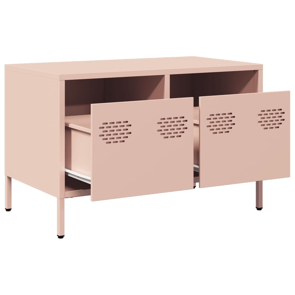 vidaXL TV-Schrank Rosa 68x39x43,5 cm Kaltgewalzter Stahl