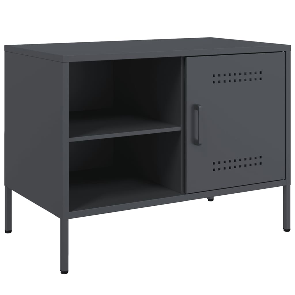 vidaXL TV-Schrank Anthrazit 68x39x50,5 cm Stahl