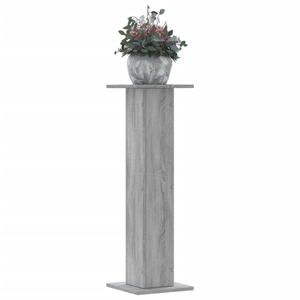 vidaXL Pflanzenständer 2 Stk. Grau Sonoma 30x30x95 cm Holzwerkstoff