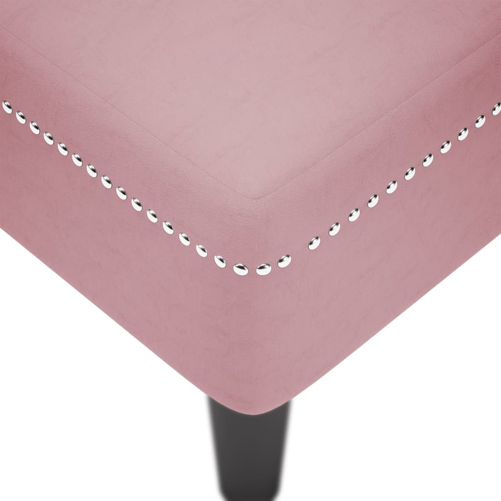 vidaXL Chaiselongue mit Kissen und Rechter Armlehne Rosa Samt