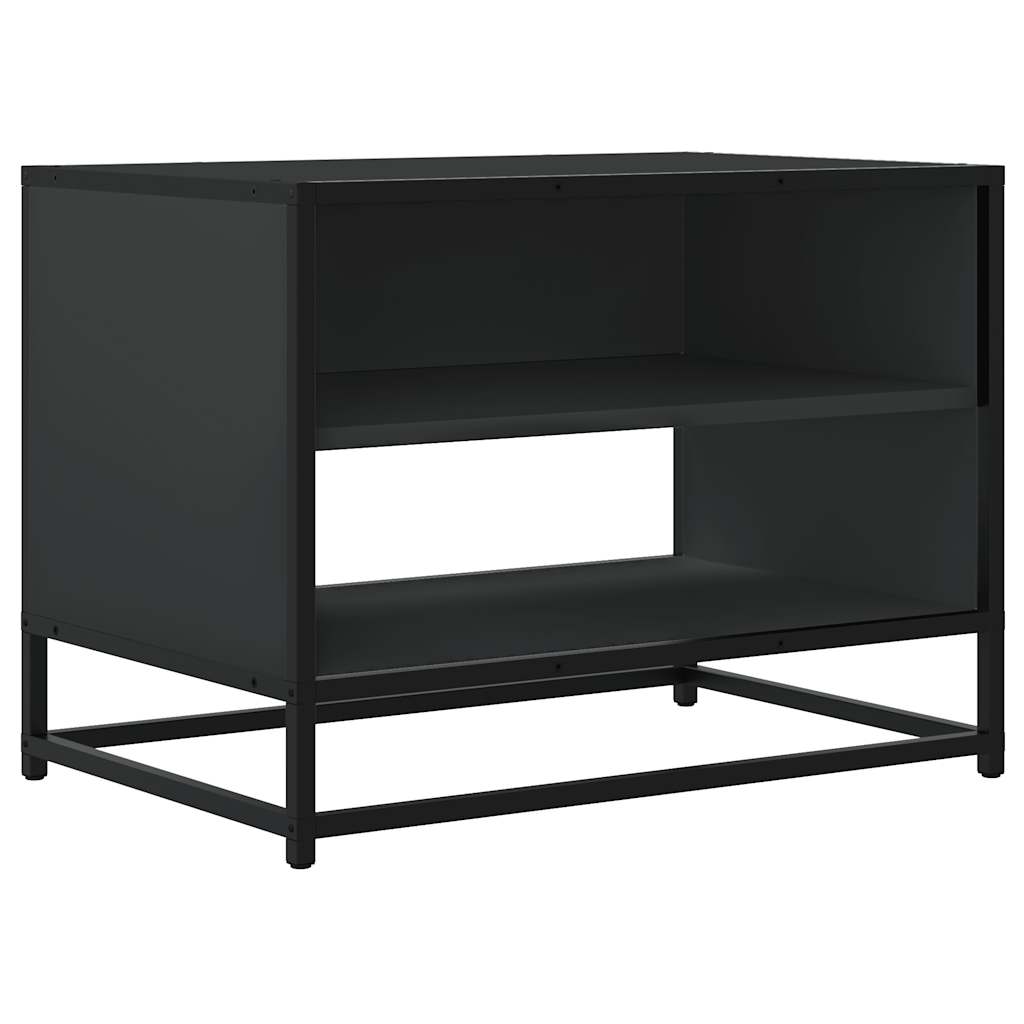 vidaXL TV-Schrank Schwarz 61x40x46 cm Holzwerkstoff und Metall