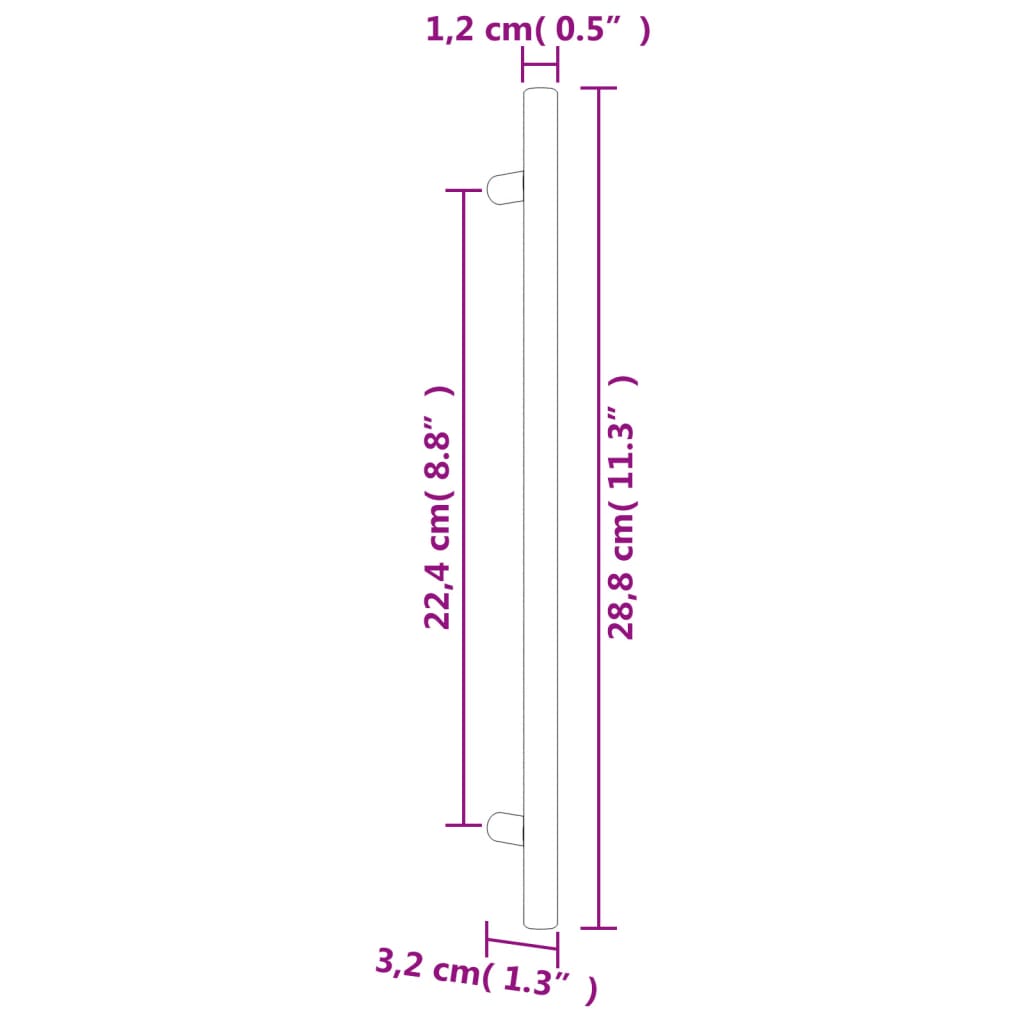 vidaXL Möbelgriffe 20 Stk. Bronzen 224 mm Edelstahl