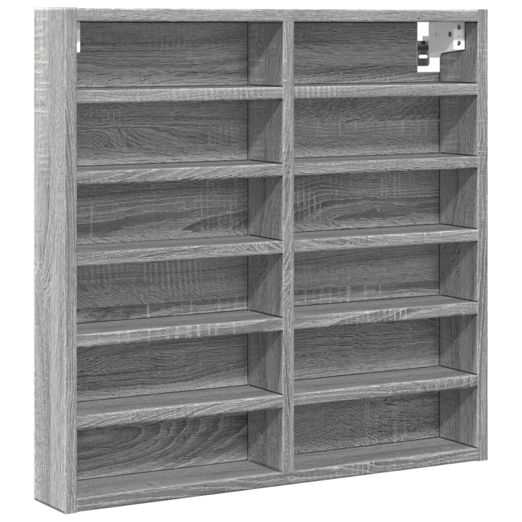 vidaXL Vitrinenschrank Grau Sonoma 60x8,5x58 cm Holzwerkstoff