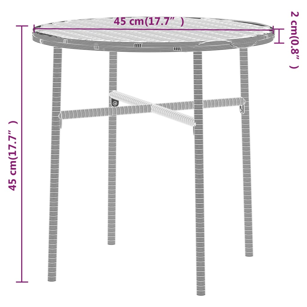 vidaXL 3-tlg. Garten-Essgruppe Poly Rattan Grau