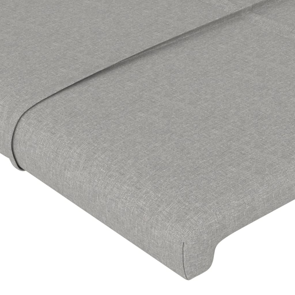 vidaXL Kopfteile 2 Stk. Hellgrau 90x5x78/88 cm Stoff