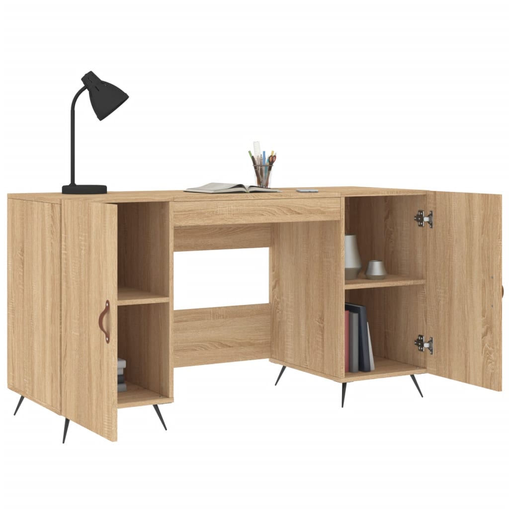 vidaXL Schreibtisch Sonoma-Eiche 140x50x75 cm Holzwerkstoff