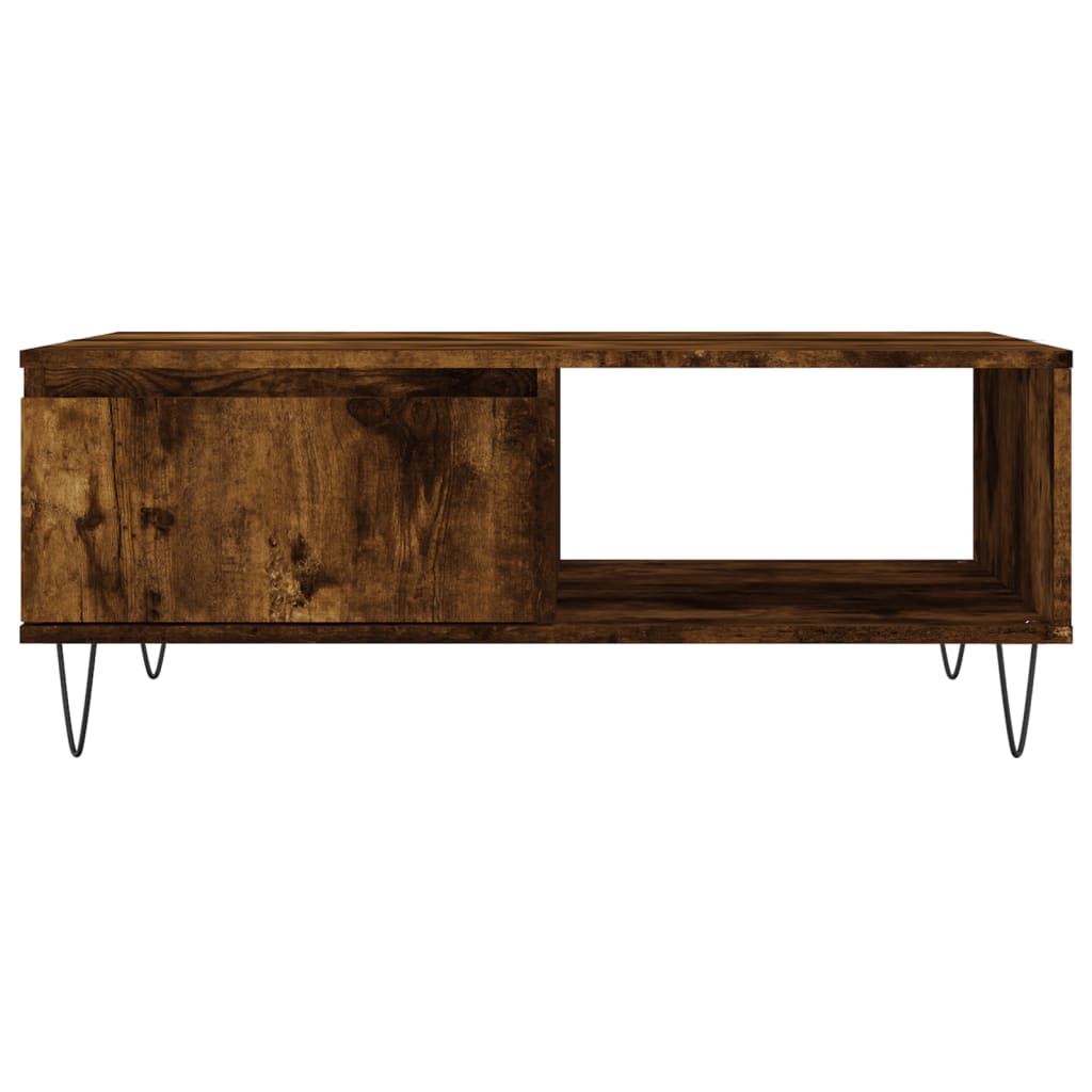 vidaXL Couchtisch Räuchereiche 90x60x35 cm Holzwerkstoff