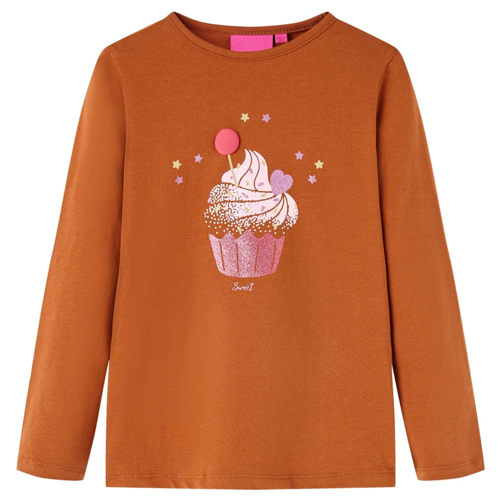 Kinder-Langarmshirt Cognac 116