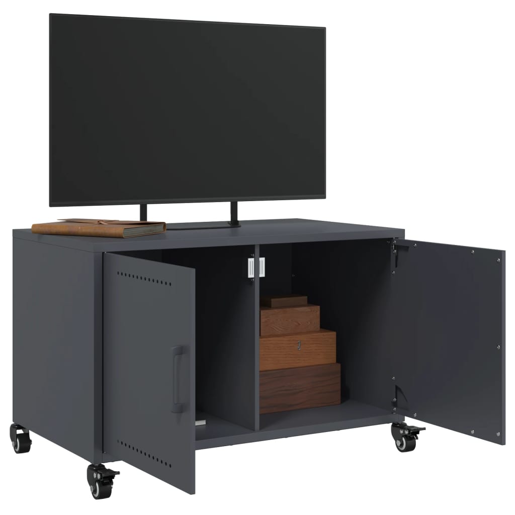 vidaXL TV-Schrank Anthrazit 68x39x43,5 cm Stahl