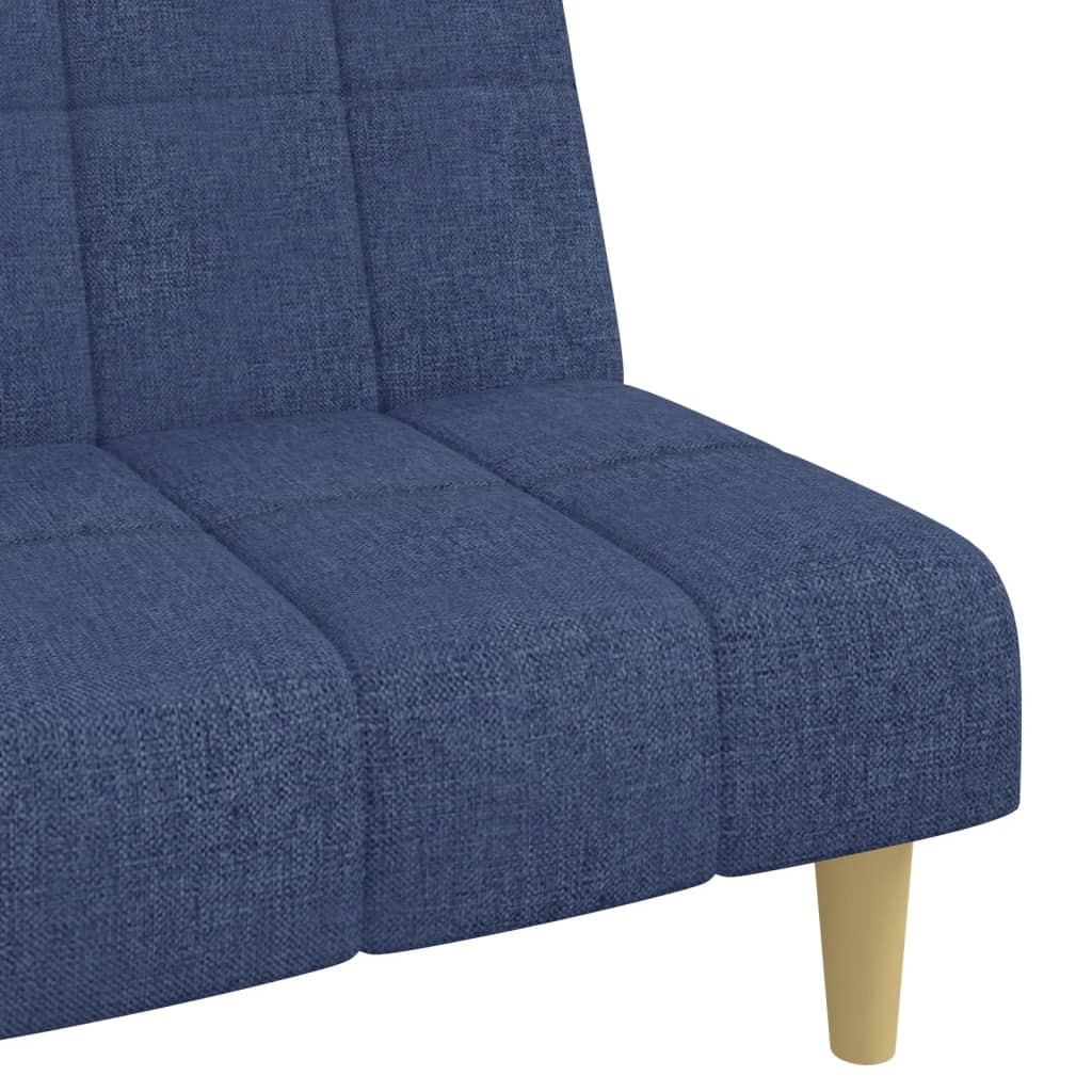 vidaXL Schlafsofa 2-Sitzer Blau Stoff