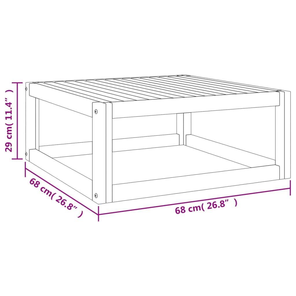 vidaXL 7-tlg. Garten-Lounge-Set mit Hellgrauen Kissen Massivholz