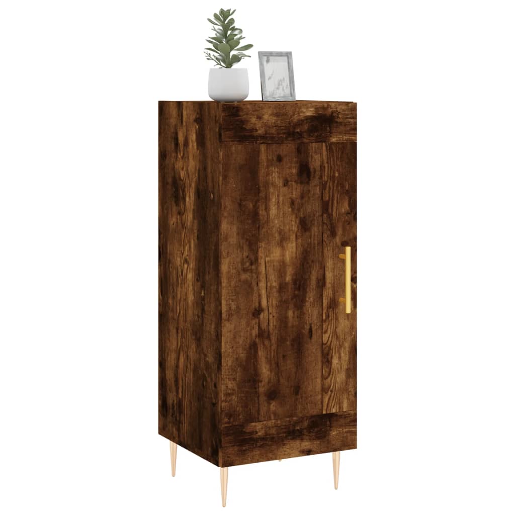 vidaXL Sideboard Räuchereiche 34,5x34x90 cm Holzwerkstoff