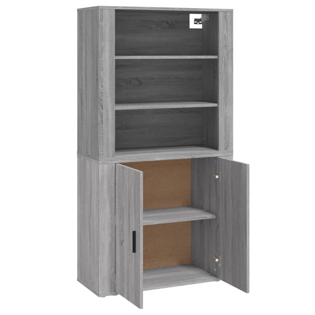 vidaXL Highboard Grau Sonoma Holzwerkstoff