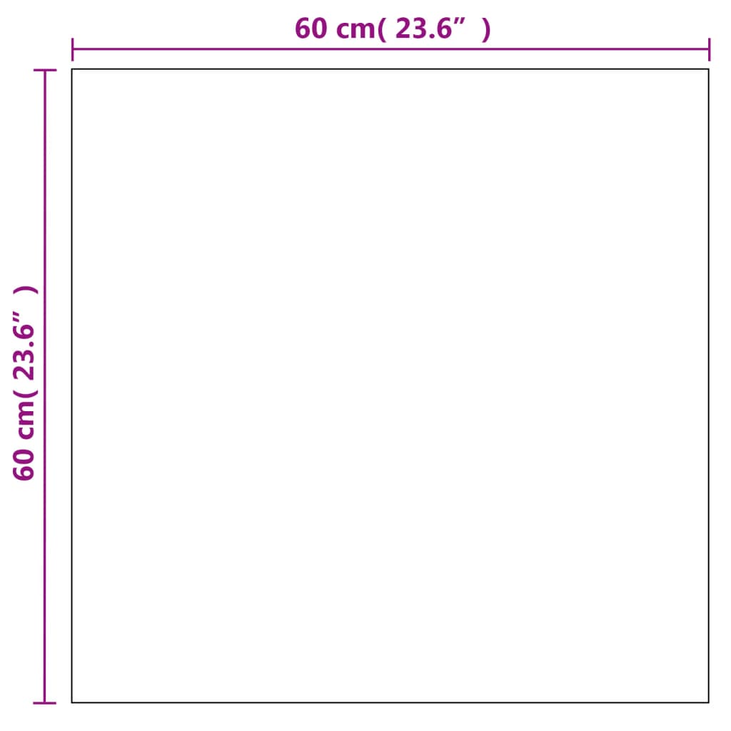 vidaXL Wandspiegel 60 x 60 cm Quadratisch Glas