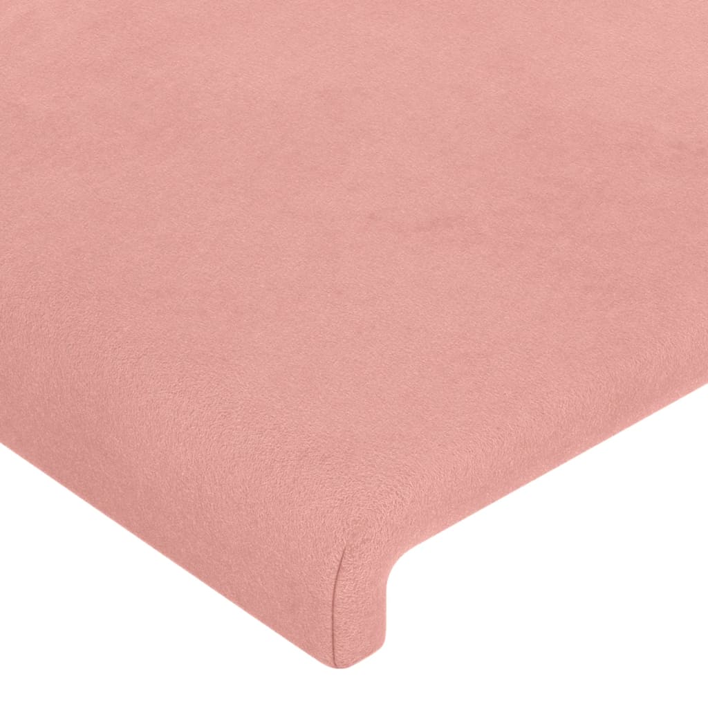 vidaXL Bettgestell mit Kopfteil Rosa 90x200 cm Samt