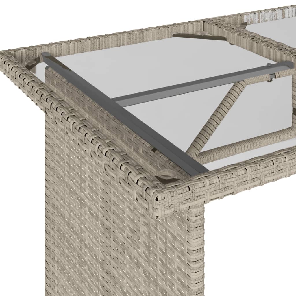 vidaXL 6-tlg. Garten-Sofagarnitur mit Kissen Hellgrau Poly Rattan