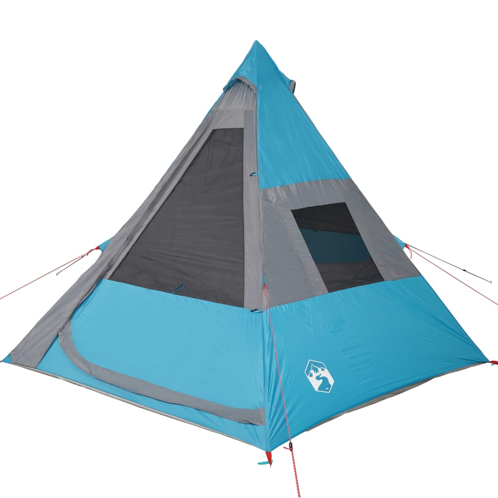 vidaXL Tipi-Campingzelt 7 Personen Blau Wasserdicht