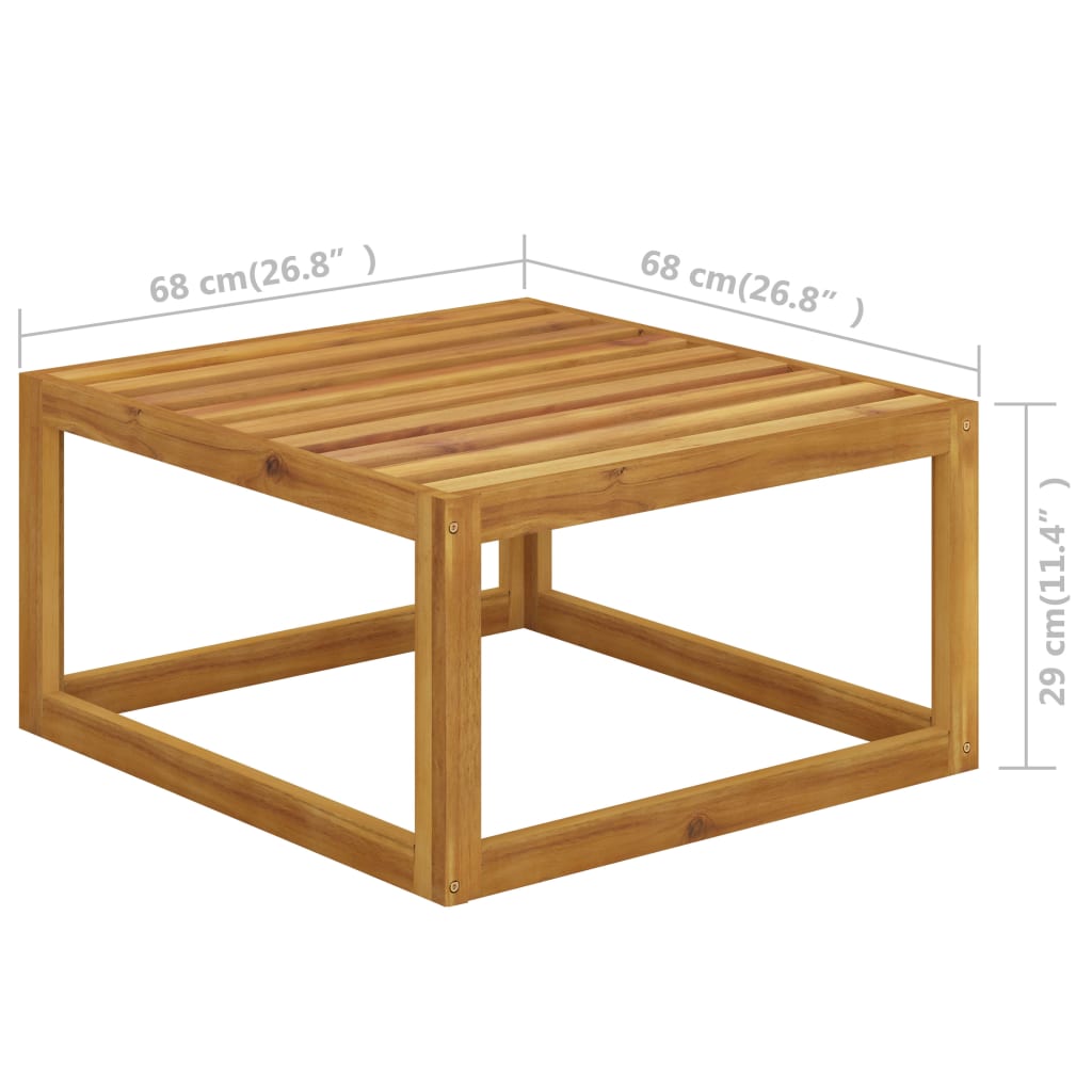 vidaXL 7-tlg. Garten-Lounge-Set mit Auflagen Massivholz Akazie