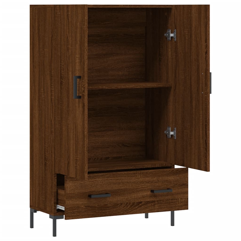 vidaXL Highboard Braun Eichen-Optik 69,5x31x115 cm Holzwerkstoff