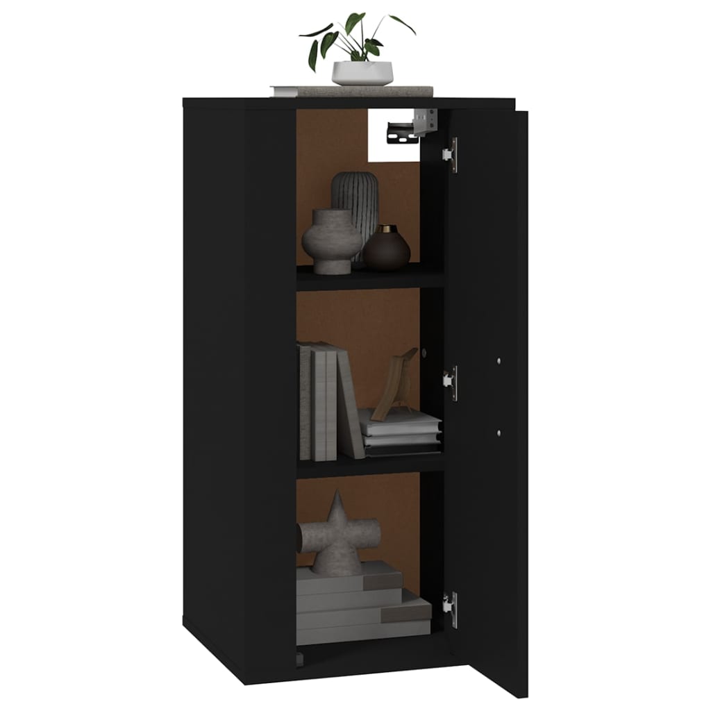 vidaXL TV-Wandschrank Schwarz 40x34,5x80 cm