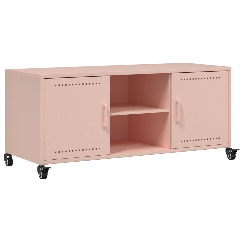 vidaXL TV-Schrank Rosa 100,5x39x43,5 cm Stahl