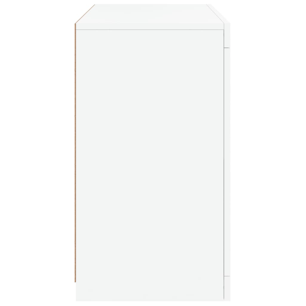 vidaXL Sideboard mit LED-Beleuchtung Weiß 60,5x37x67 cm