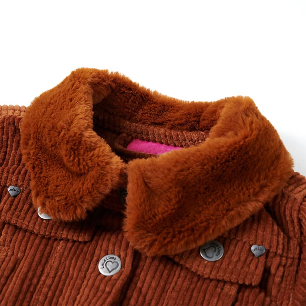 Kinderjacke Cord Cognac 128