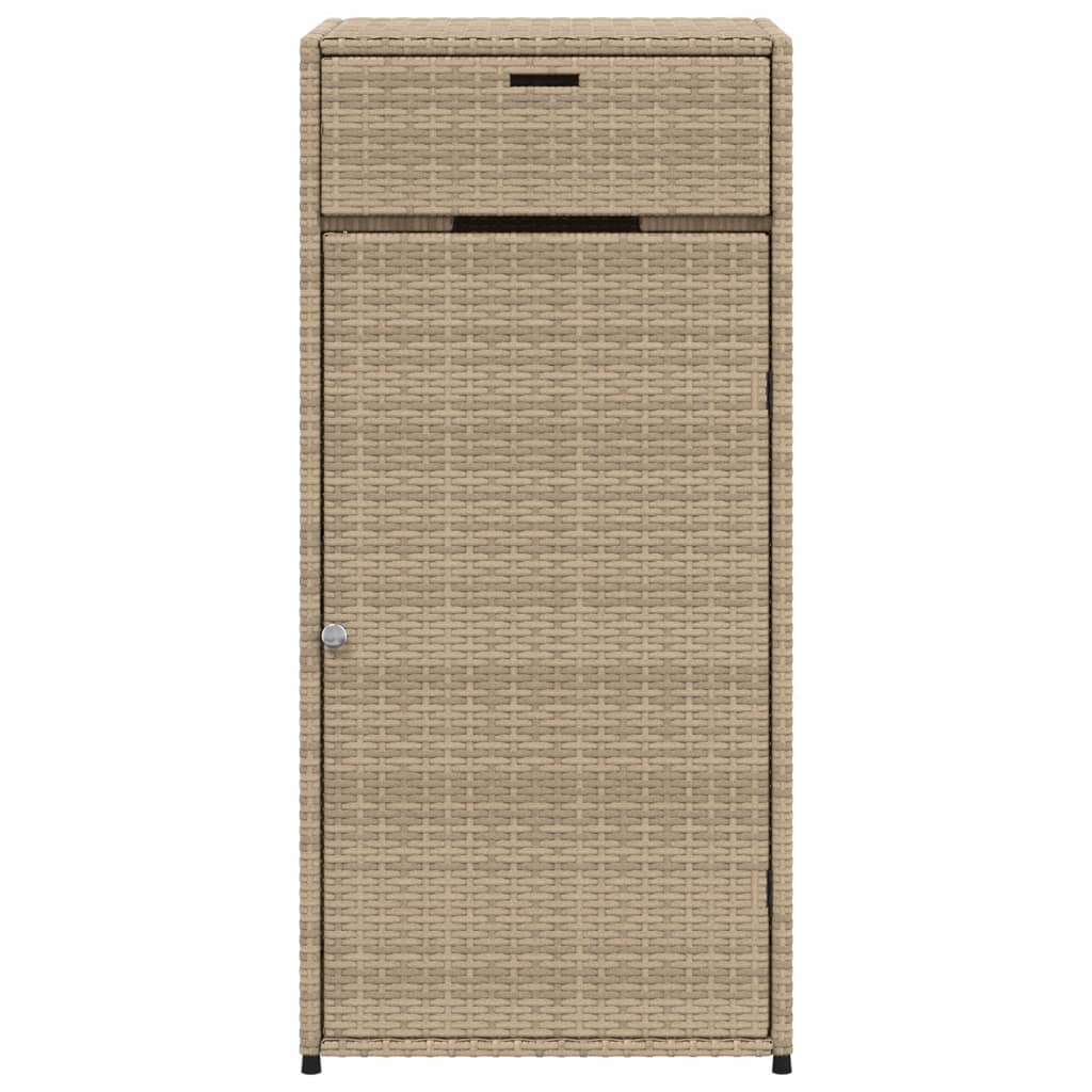 vidaXL Gartenschrank Beige 55x55x111 cm Poly Rattan