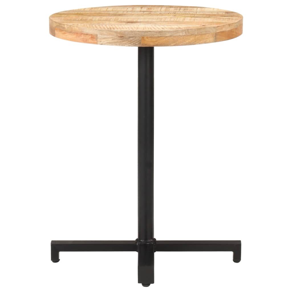 vidaXL Bistrotisch Rund Ø60x75 cm Raues Mangoholz