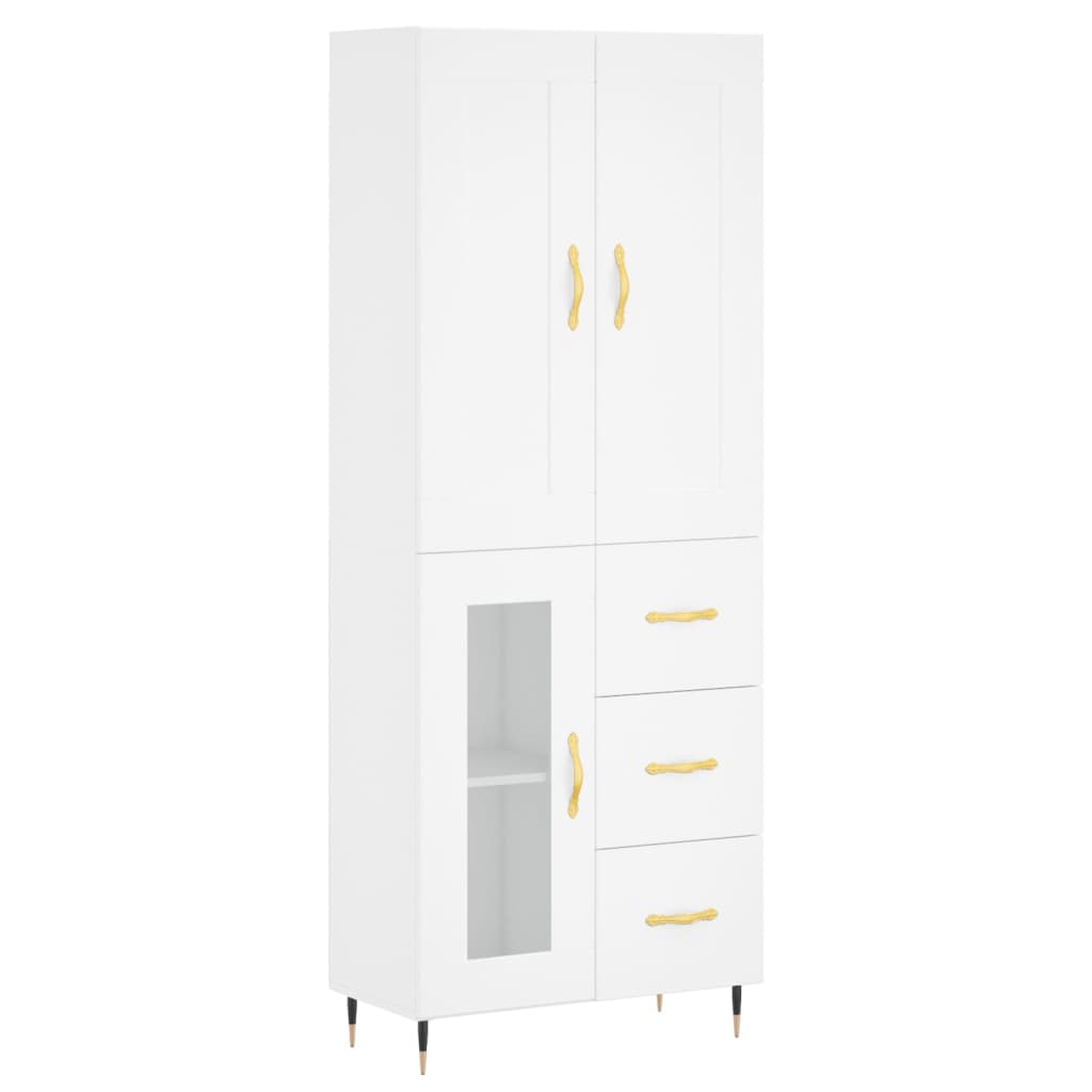 vidaXL Highboard Weiß 69,5x34x180 cm Holzwerkstoff