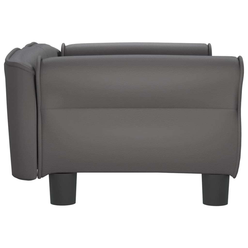 vidaXL Hundebett Grau 70x45x30 cm Kunstleder