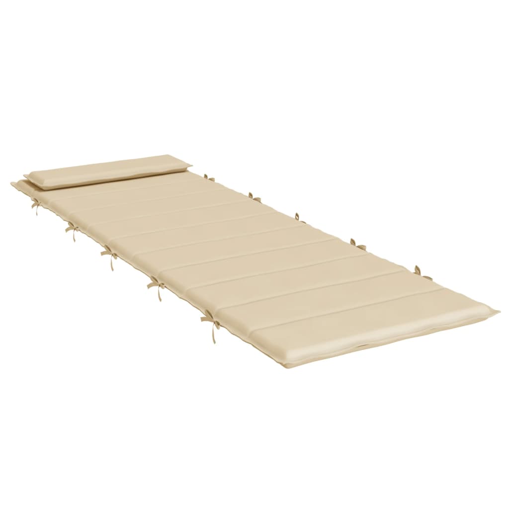 vidaXL Sonnenliegen-Auflage Beige 180x60x3 cm Oxford-Gewebe