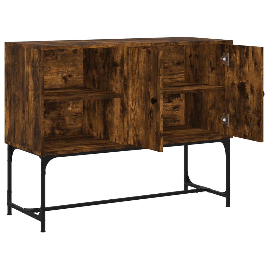 vidaXL Sideboard Räuchereiche 100x40x79,5 cm Holzwerkstoff