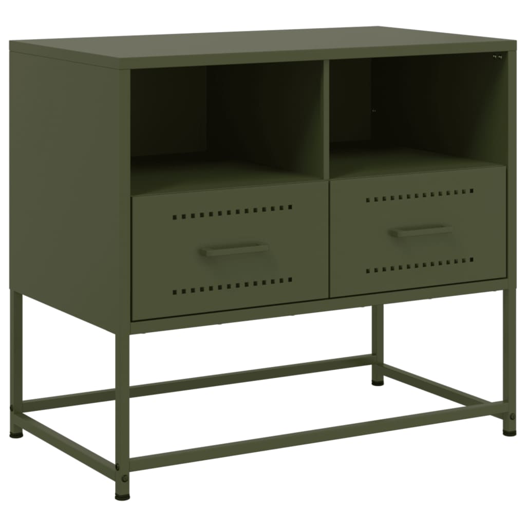 vidaXL TV-Schrank Olivgrün 68x39x60,5 cm Stahl