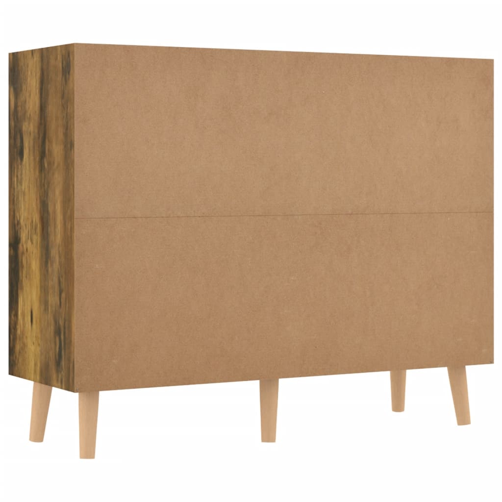 vidaXL Sideboard Räuchereiche 90x30x72 cm Holzwerkstoff