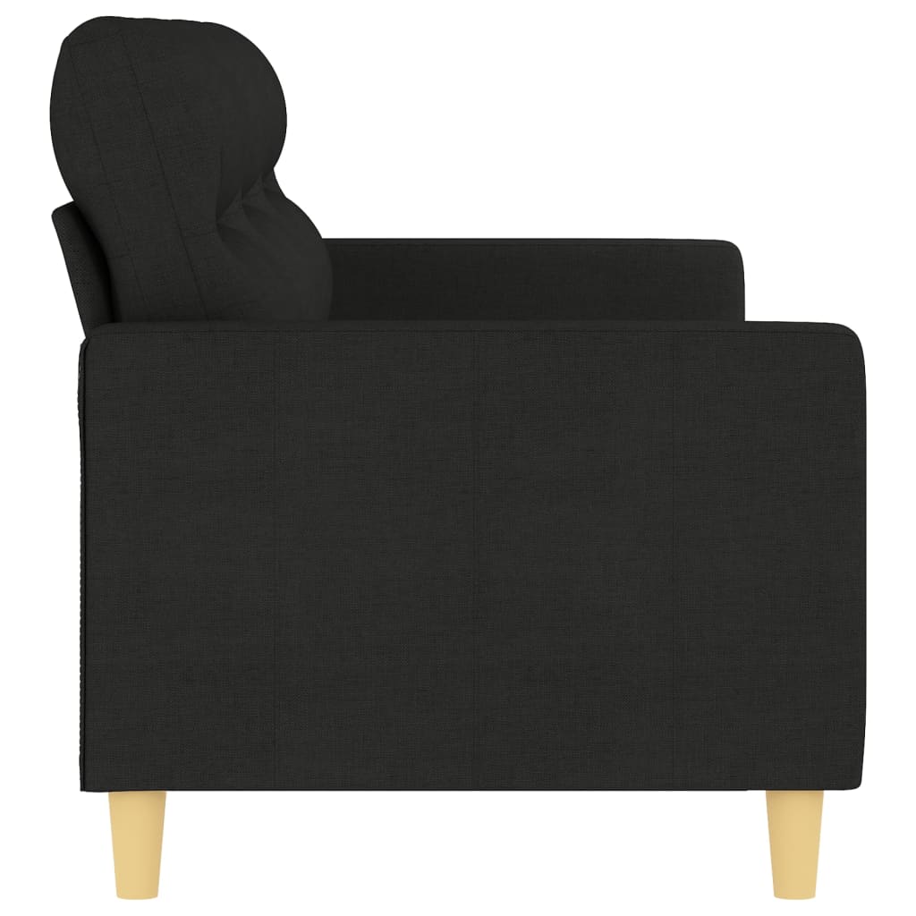 vidaXL 3-Sitzer-Sofa Schwarz 180 cm Stoff