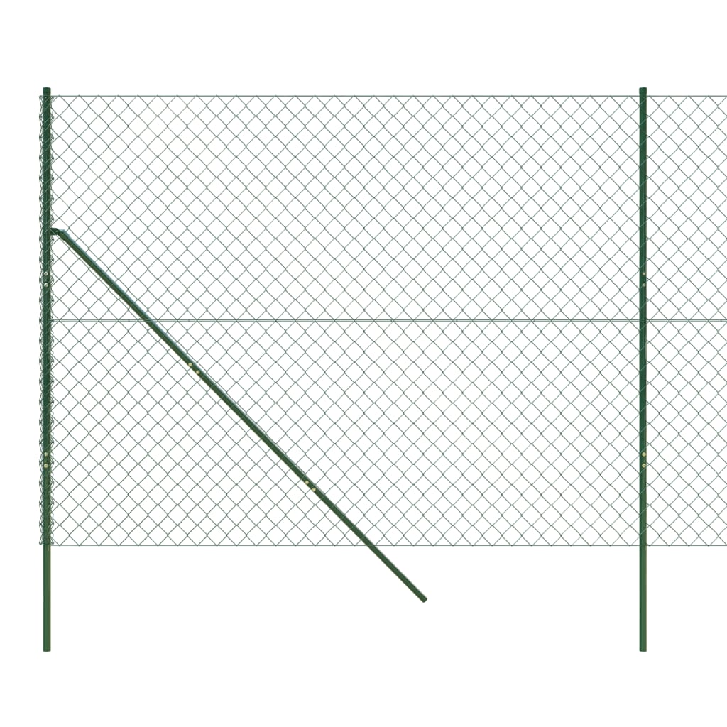 vidaXL Maschendrahtzaun Grün 1,4x25 m