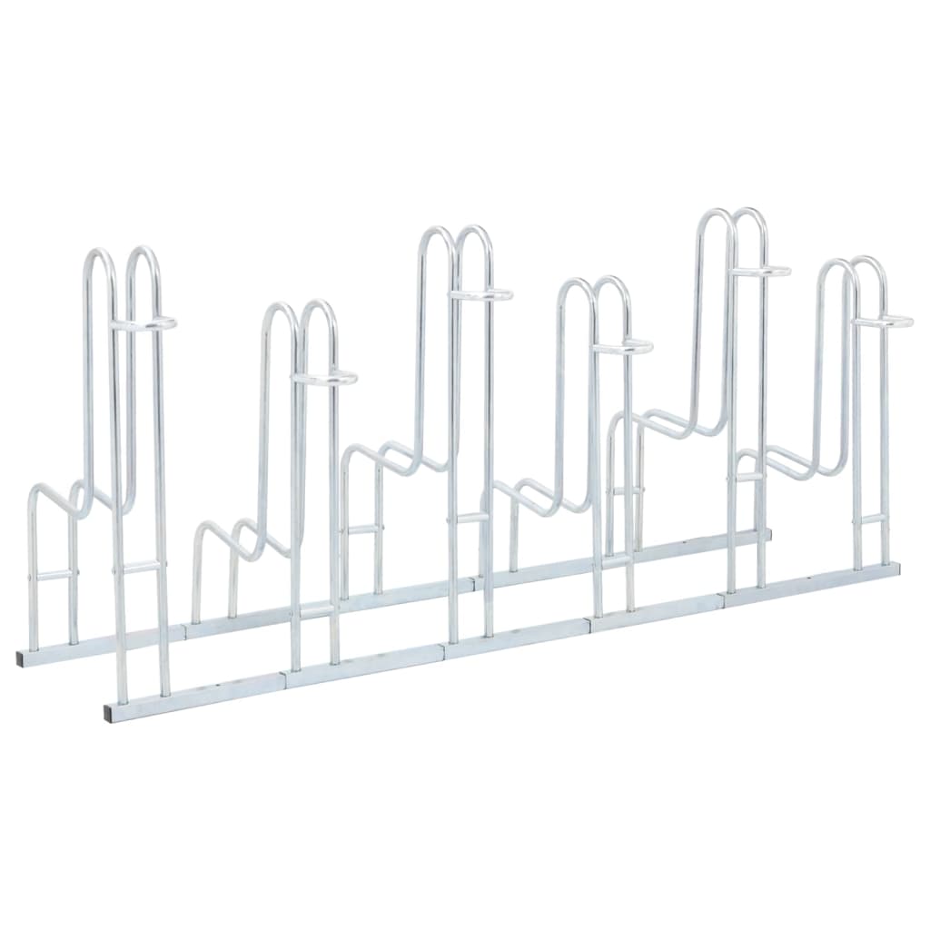 vidaXL Fahrradständer für 6 Fahrräder Freistehend Verzinkter Stahl