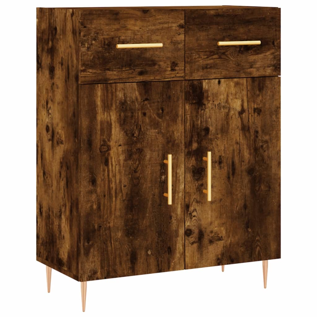 vidaXL Highboard Räuchereiche 69,5x34x180 cm Holzwerkstoff