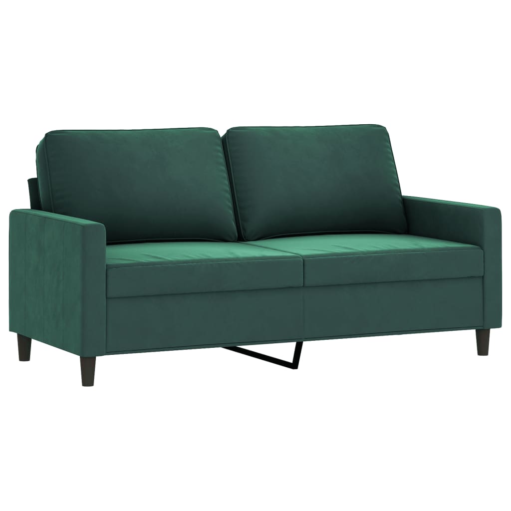 vidaXL 2-Sitzer-Sofa Dunkelgrün 140 cm Samt