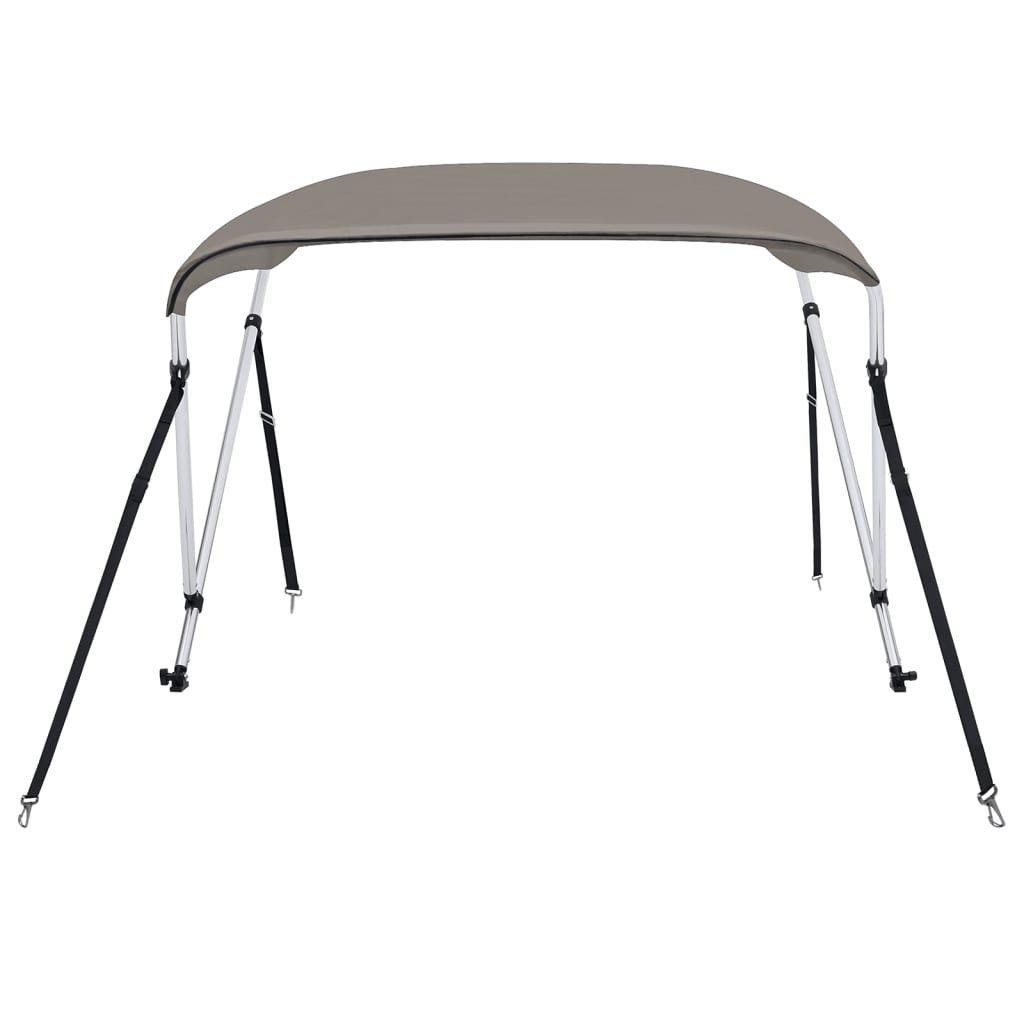 vidaXL 2-Bow Bimini Top Grau 180x130x110 cm