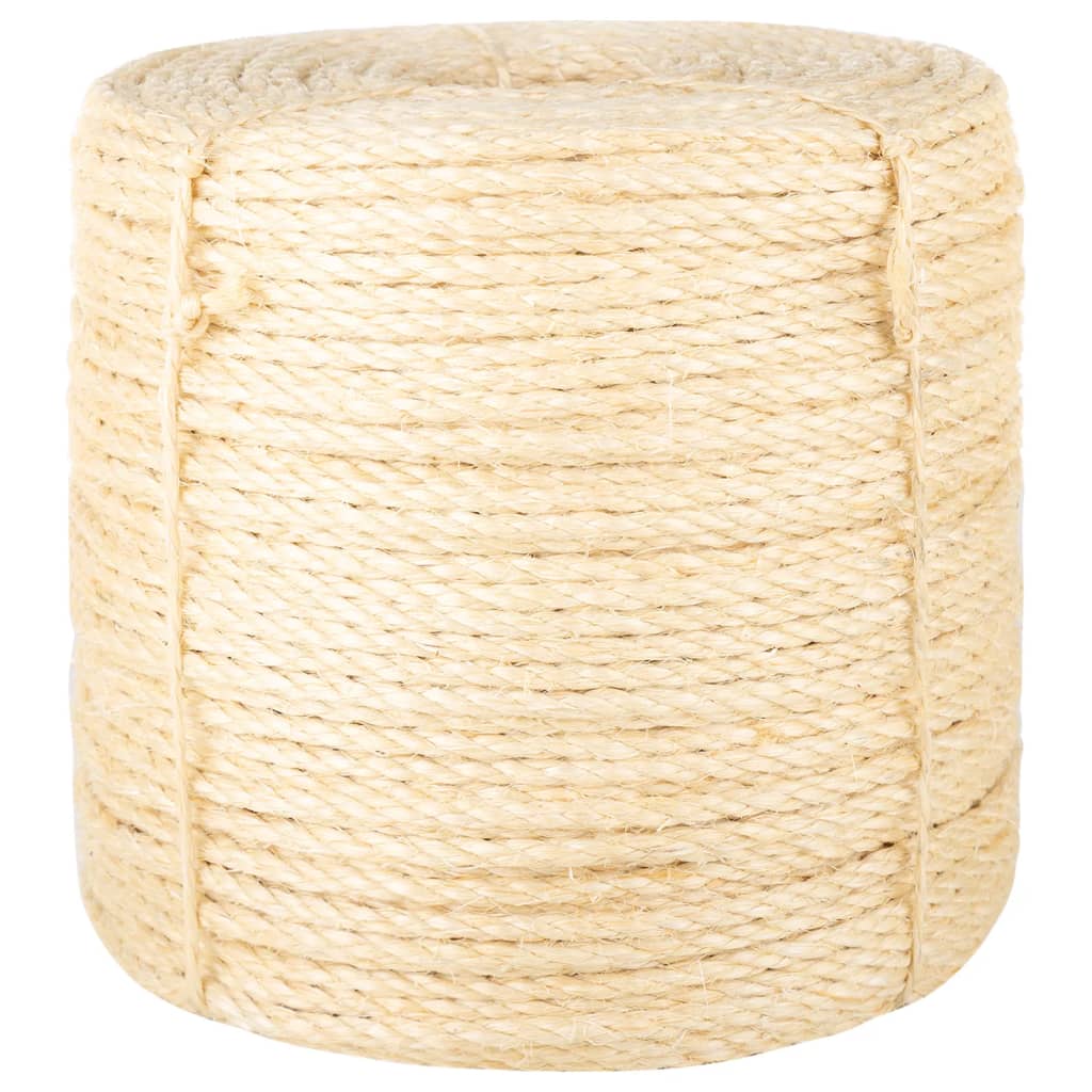 vidaXL Seil 100% Sisal 6 mm 25 m