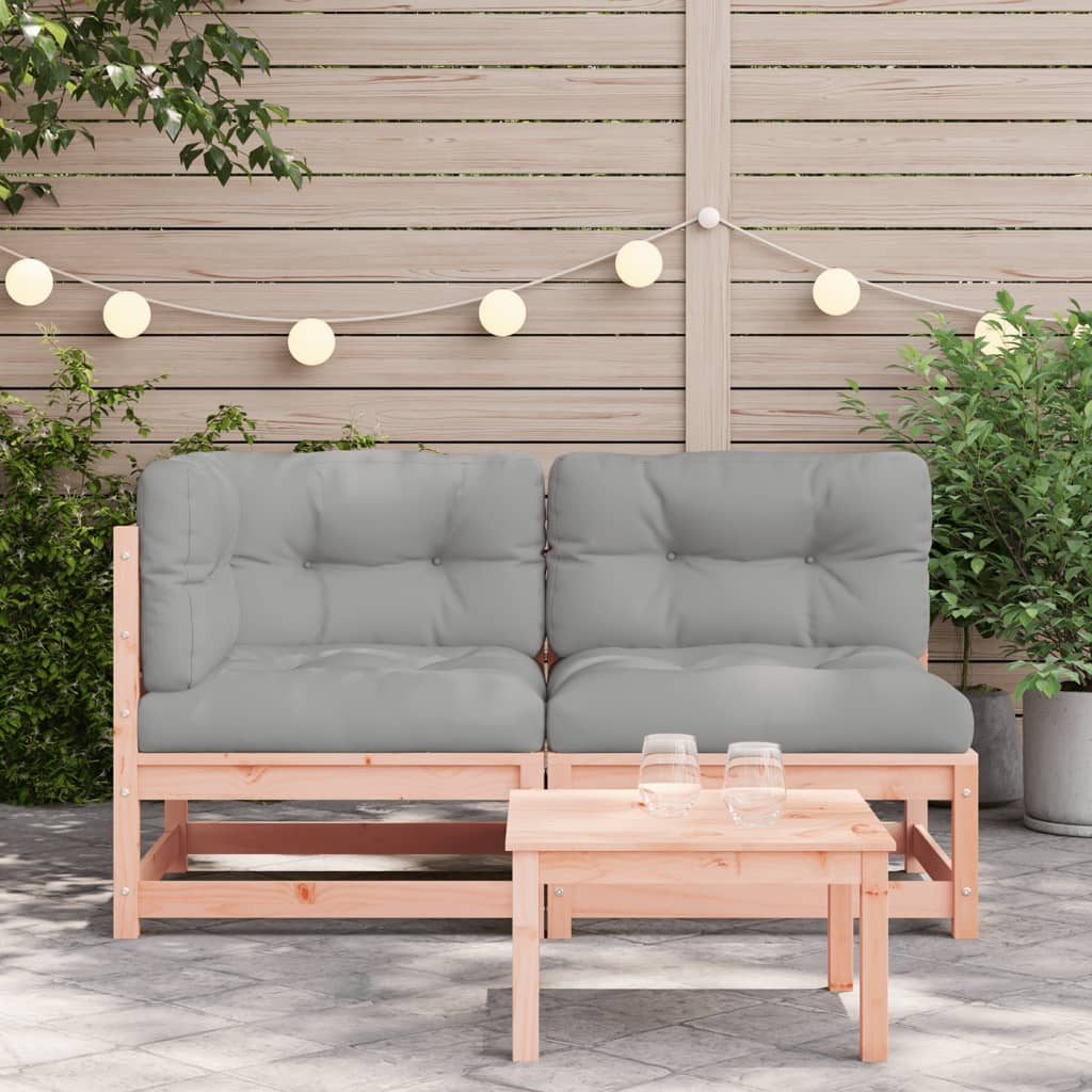 vidaXL Gartensofa mit Kissen 2-Sitzer Massivholz Douglasie